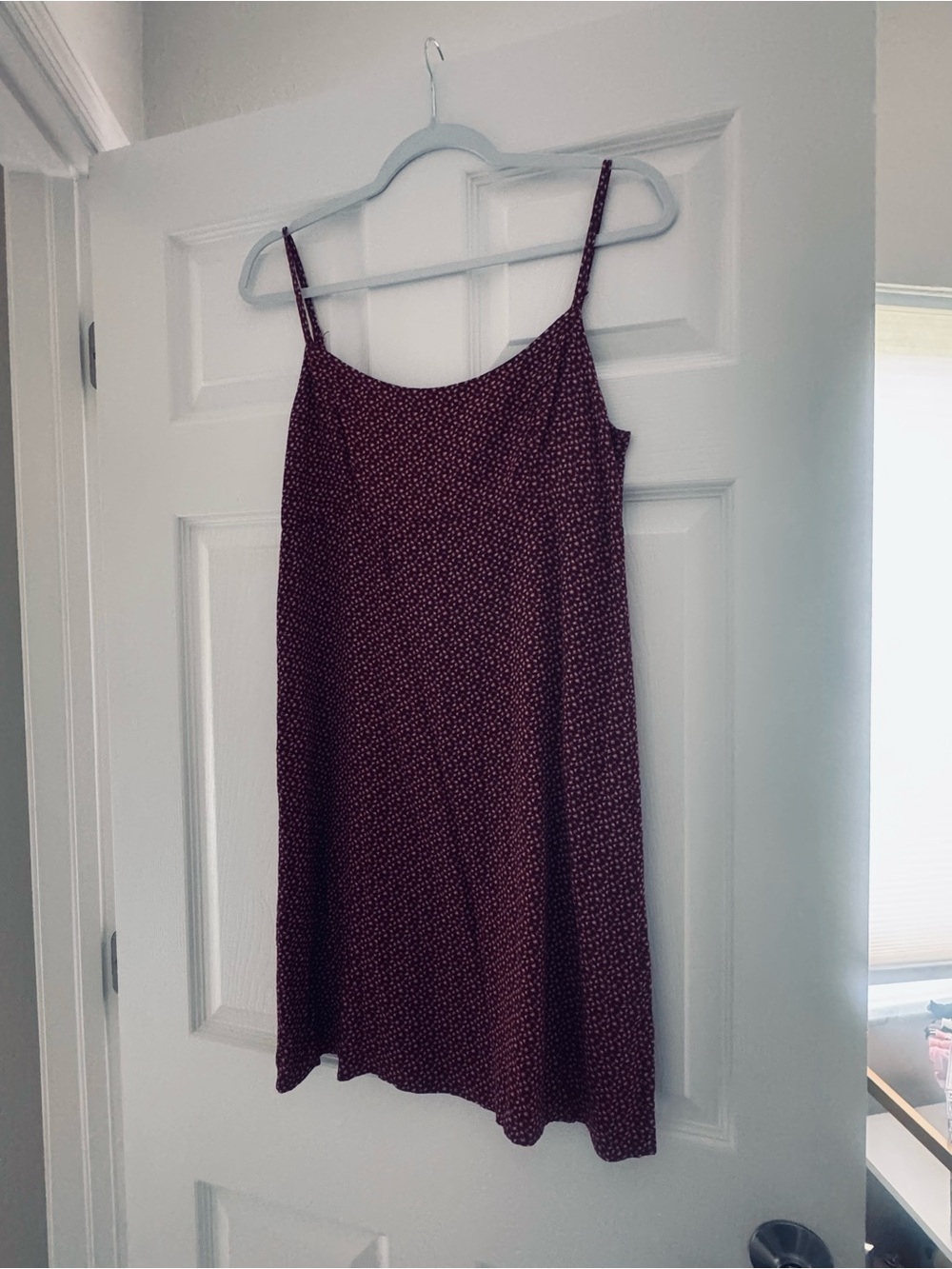 Brandy Melville Burgundy Mini Slip Dress